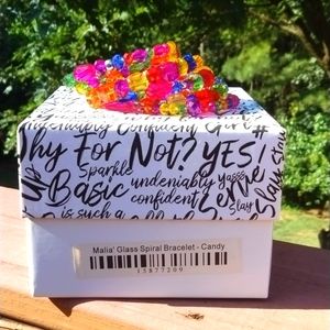 Sassy Jones Malia Glass Spiral Bracelet - Candy